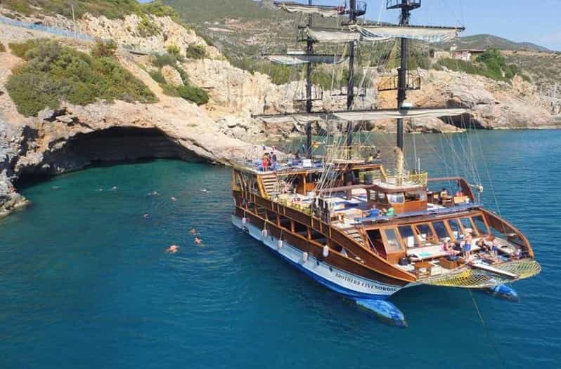 Alanya: Catamaran Boat Tour with Snorkeling and BBQ Lunch - The Cave Stops: Pirates, Lover’s, and Phosphorus Cave