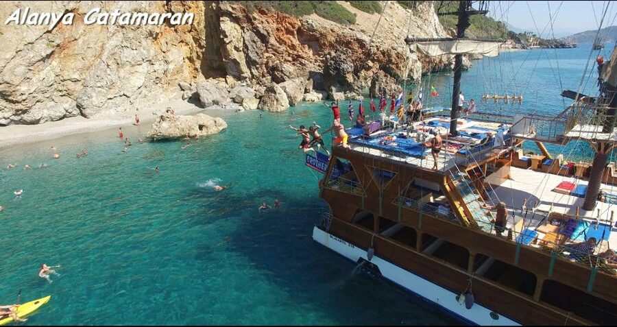 Alanya: Catamaran Boat Trip with Sunbathing and Swimming - Catamaran day in Alanya: the big picture