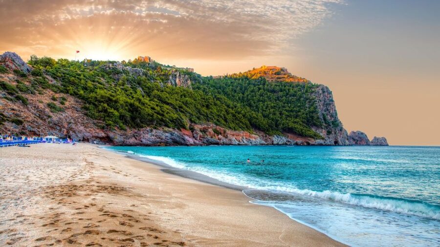 Alanya: Catamaran Boat Trip with Sunbathing and Swimming - Cleopatra Beach swim: the stop most people remember