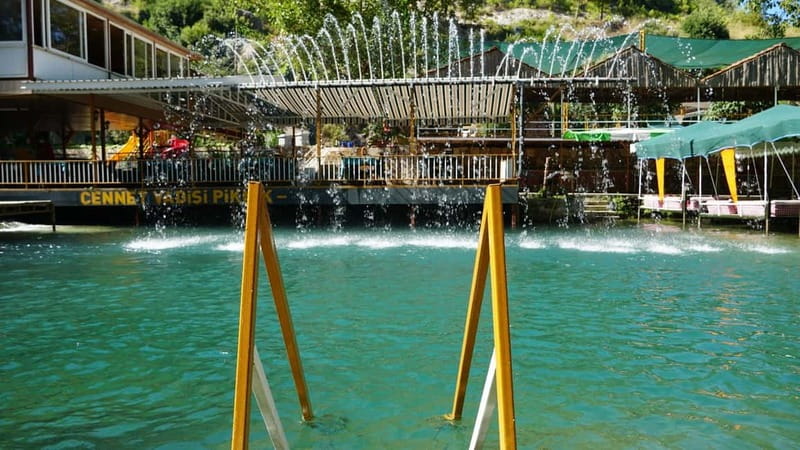 Alanya: Nature Adventure at Dim Cave & Dim River with Lunch - The Terrace View of Alanya and the Alanya Sign Stop