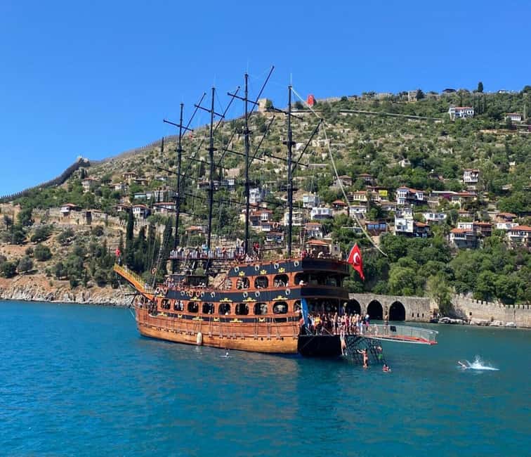 Alanya: Pirate Boat with Lunch and Unlimited Drinks - Swim Stops Around Alanya: Coves, Caves, and What You Can Expect