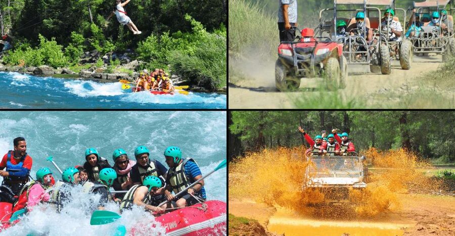 Alanya: Rafting, Zipline, Quad, Buggy, Jeep Tour with Lunch - Swim time and the “walk in the river” reality