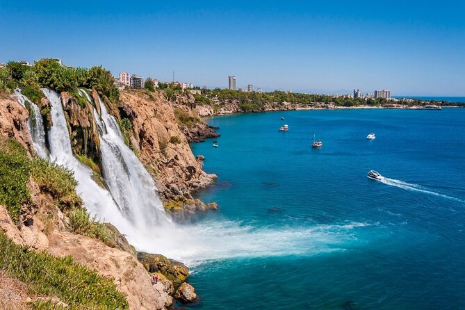 Antalya /Belek : Guided City Tour w/Cable Car & Waterfalls & Boat - Boat ride from Kaleiçi Marina: the relaxed coast view, with a weather caveat
