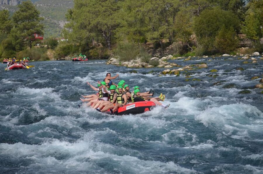 Antalya: Canyoning, Rafting, Quad, Jeep & Zipline with Lunch - 14km of whitewater rafting, with 10 rapids and team energy
