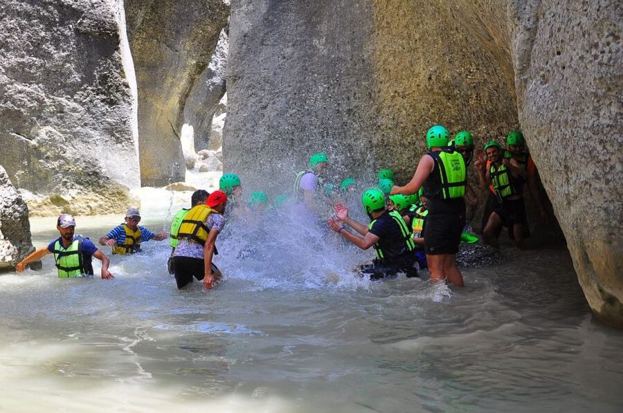 Antalya:Canyoning,Rafting,Zipline,Canyon visit with Lunch - Entering Köprülü Canyon, three activities for one practical day