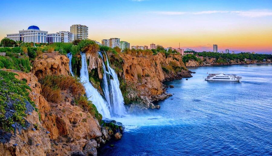 Antalya: Guided Old Town Tour with Boat Trip and Lunch - Duden Waterfalls in the city: the cliff-to-sea drama