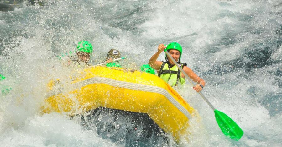 Antalya/Kemer: Koprulu Canyon Whitewater Rafting with Lunch - Getting geared up, plus that pre-raft old bridge stop