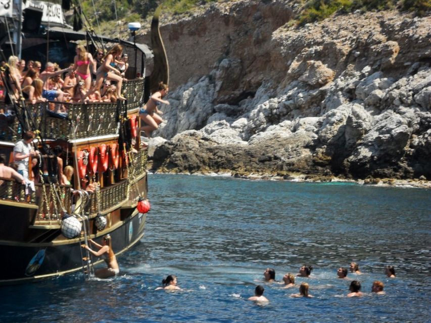 Antalya & Kemer: Pirate Boat Tour With Foam Party & Swimming - Lunch Anchored in the Bay, Then Paradise Island or Mehmet Ali Bükü