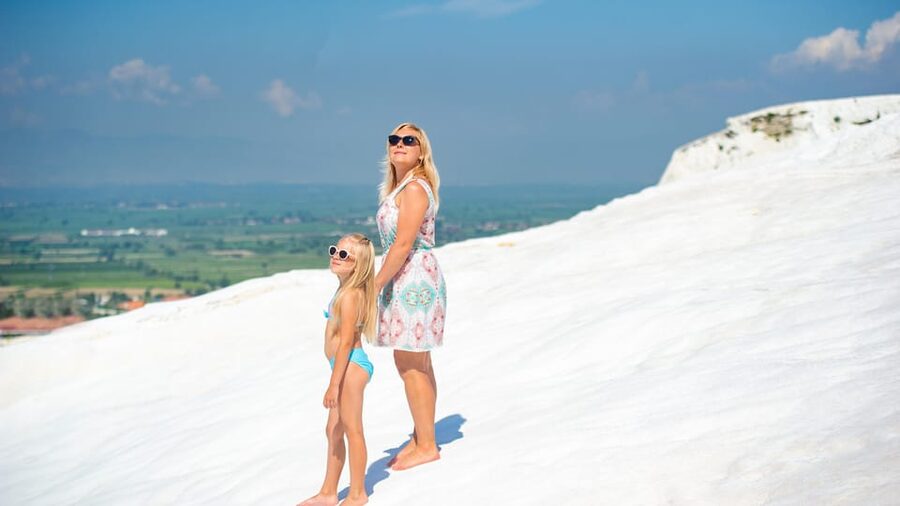 Antalya: Pamukkale Hot Springs & Hierapolis Small Group Tour - On the terraces: what Pamukkale hot springs look like up close