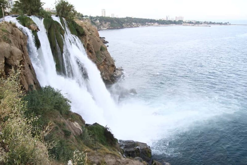 Antalya Private City Tour Waterfalls and Old Town Boat Tour - Lower Düden Falls: the sea-drop moment