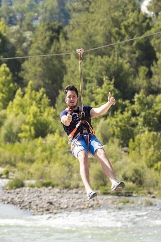 Antalya Rafting, Buggy/Quad, Zipline & Lunch with Swim Break - Zipline over Köprülü Canyon: short flight, big viewpoint payoff