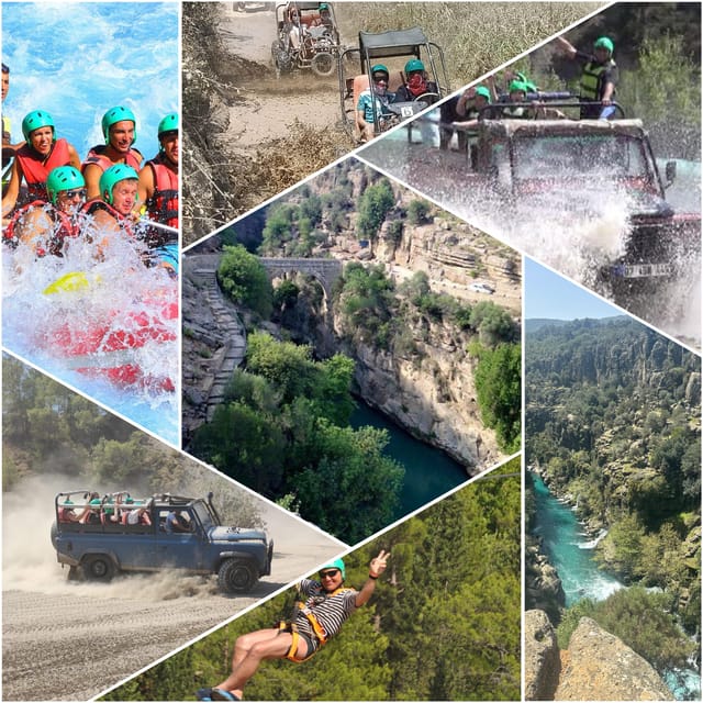 Antalya: Rafting Jeep Buggy&Quad Safari zipline canyon visit - Rafting in the river rapids: adrenaline with safety basics