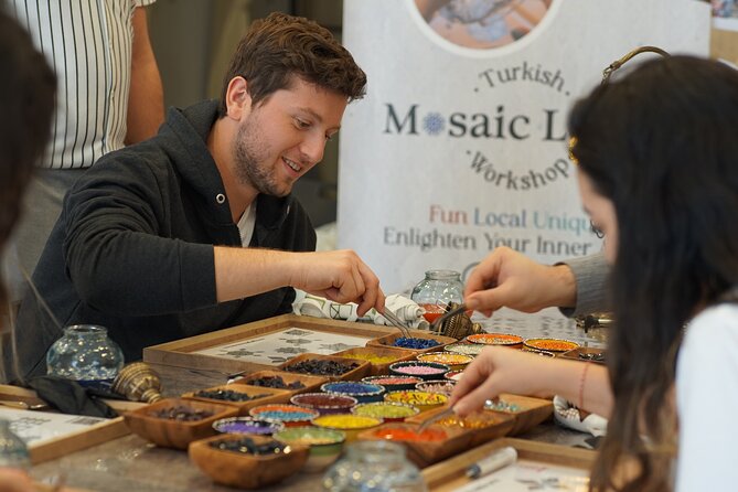 Antalya: Turkish Mosaic Lamp Workshop in Old Town – All Included - Making the mosaic lamp: what the hands-on steps feel like
