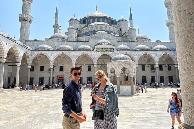 Best of Istanbul: Basilica Cistern - Blue Mosque - Grand Bazaar - Blue Mosque and Sultanahmet surroundings: blue tiles, modest dress, quick context