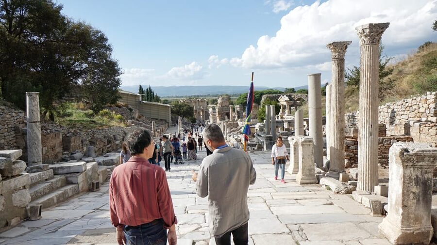 Bodrum: Ephesus, Selcuk, & Virgin Mary House Tour w/ Lunch - Entering Ephesus: marble streets, Roman baths, and the Theater you can feel