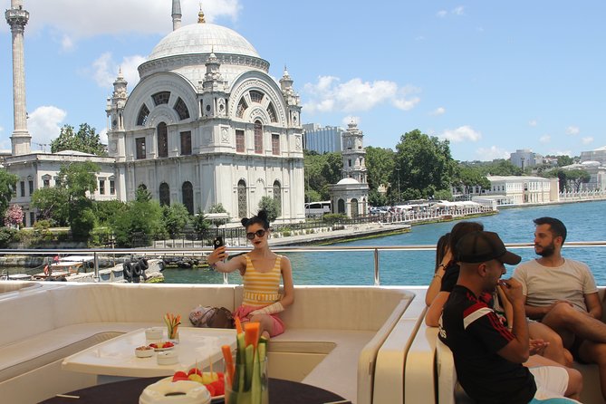 Bosphorus Luxury Lunch Cruise & Black Sea Swimming Experience - Lunch on the yacht: 2 courses, snacks, and what it’s like in practice