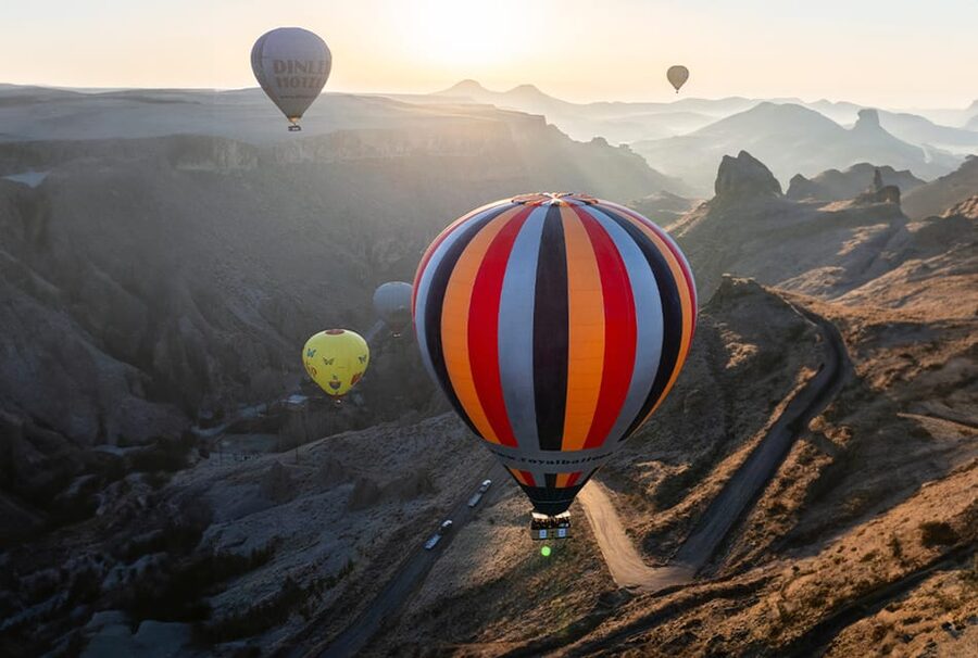 Cappadocia: Hot Air Balloon Flight over Soganli Valley - Soganli Valley: a quieter Cappadocia sunrise with 10 to 12 balloons in the sky