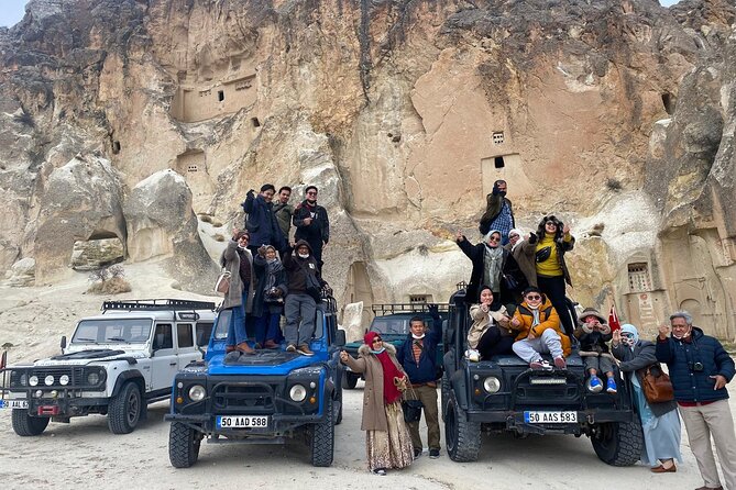 Cappadocia jeep safari(Private) - Love Valley: mushroom chimneys and a distant Erciyes view