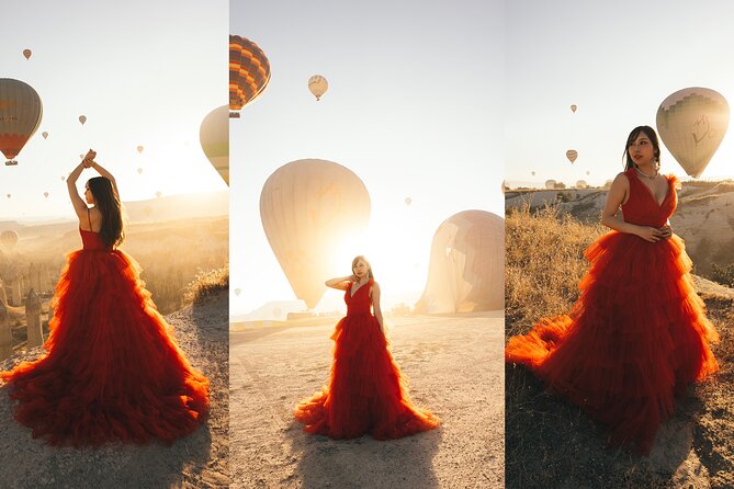 Cappadocia Photoshooting with Flying Dress - The balloon takeoff run: where the shoot really starts