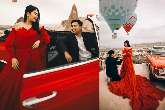 Cappadocia Photoshooting with Flying Dress - Golden hour in Love Valley for sunrise light that flatters