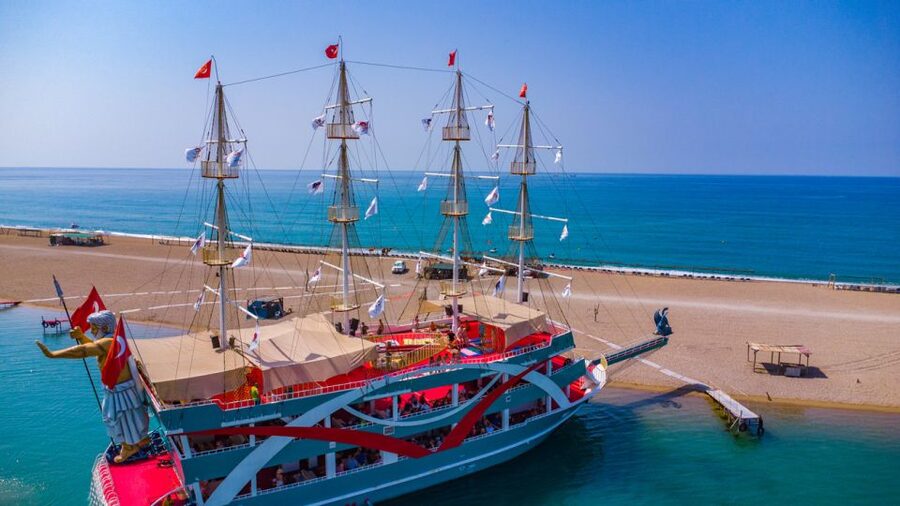 City of Side: All-Inclusive Boat Ride and Foam Party - The boat setup: three floors for party and escape