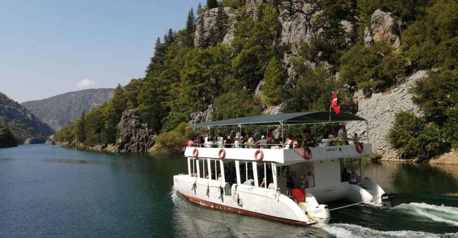 City of Side: Green Canyon Boat Tour with Lunch and Drinks - Pickup, Oymapınar Dam photos, and the start you can manage