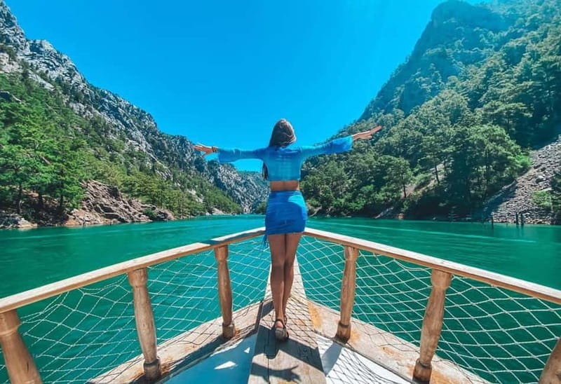 City of Side: Green Canyon Boat Trip w/Unlimited Soft Drinks - Oymapınar Dam Lake stop, plus the Roman-era bridge angle