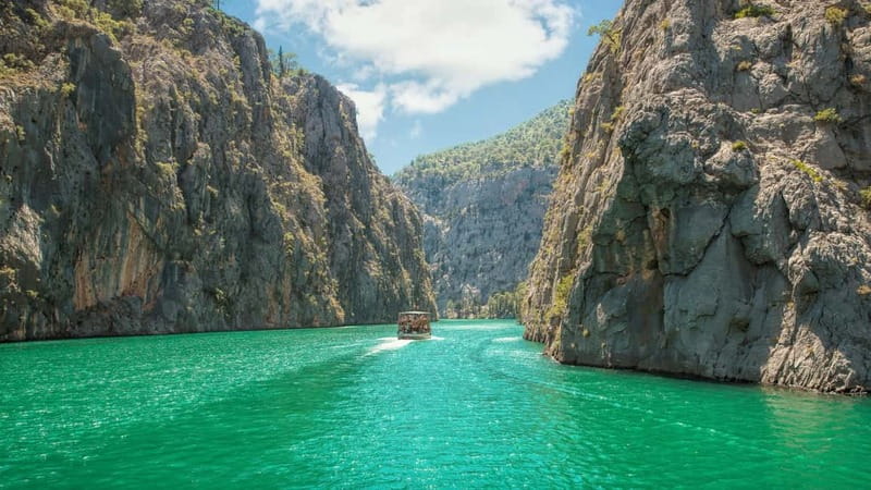 City of Side: Green Canyon Boat Trip w/Unlimited Soft Drinks - Swimming break in turquoise water, plus how to do it safely