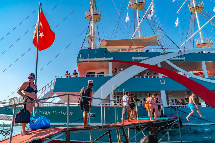 City of Side: Sightseeing Cruise w/ Swim Stops & Foam Party - The Run to the Side Peninsula: Dolphins and Sea Turtle Chances