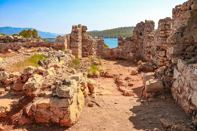 Cleopatra Island Boat Trip, Lunch and Soft Drinks include ,from Marmaris - Sedir Island (Cleopatra Island): Beach, Roman Ruins, and Tiny Seashell Sand