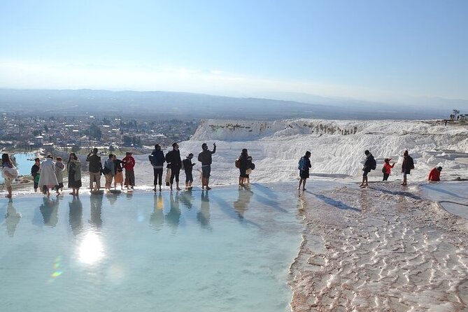 Fethiye Pamukkale and Hierapolis Full Day Tour - Hierapolis ruins and the mineral-water terrace views from above