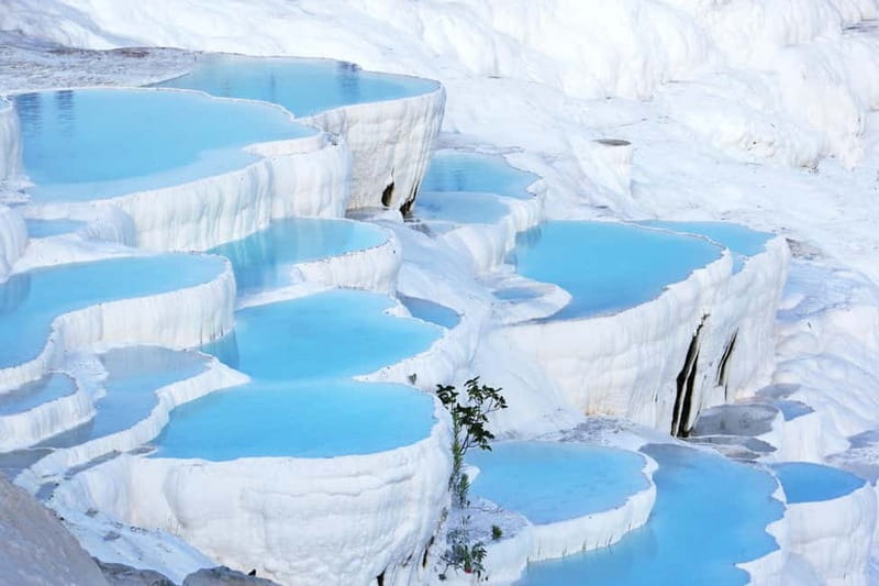 Fethiye: Pamukkale Hot Spring & Hierapolis Small-Group Tour - Pamukkale Cotton Castles, travertine terraces, and where to stand for the views