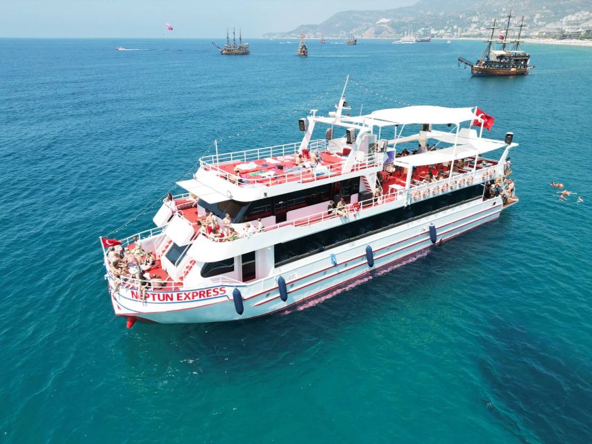 From Alanya: Boat Tour with Unlimited Soft Drinks and Lunch - Cleopatra Beach and Ulas Beach: your swim time, made simple