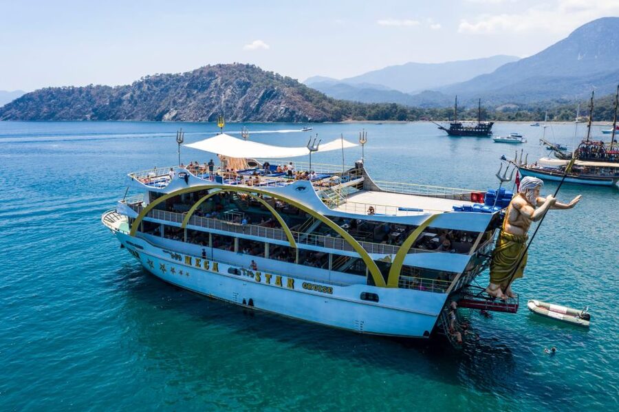 From Antalya: Full-Day Boat Tour with Lunch and Foam Party - The route around Phaselis Bay: lunch plus swim time