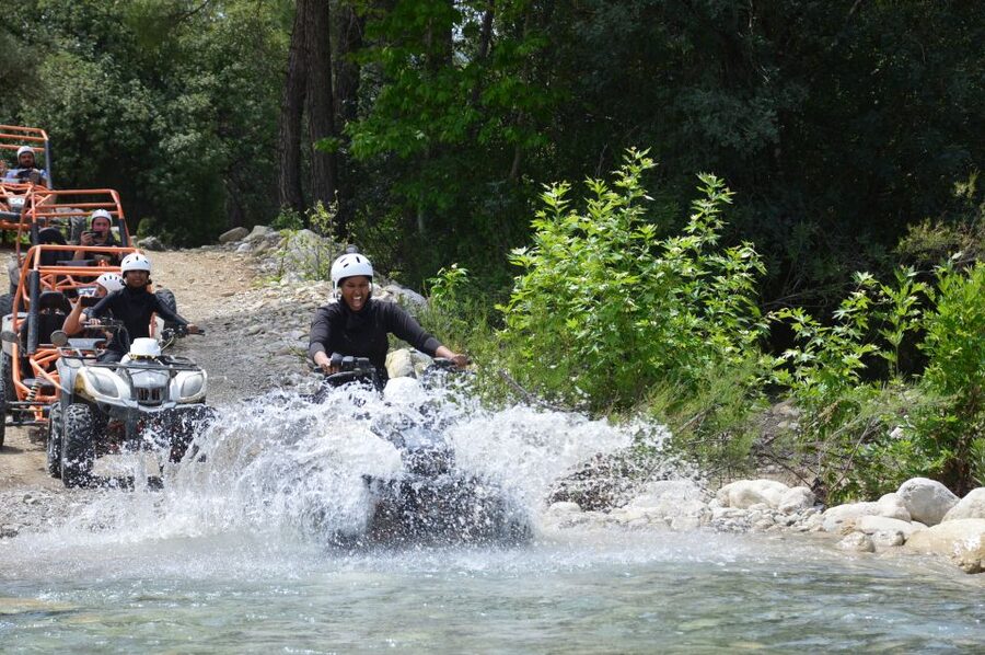 From Belek: Fully Combo Zipline, Quad Safari, Rafting, Lunch - Crossing the Roma Bridge and Seeing Old Stone in the Canyon Area