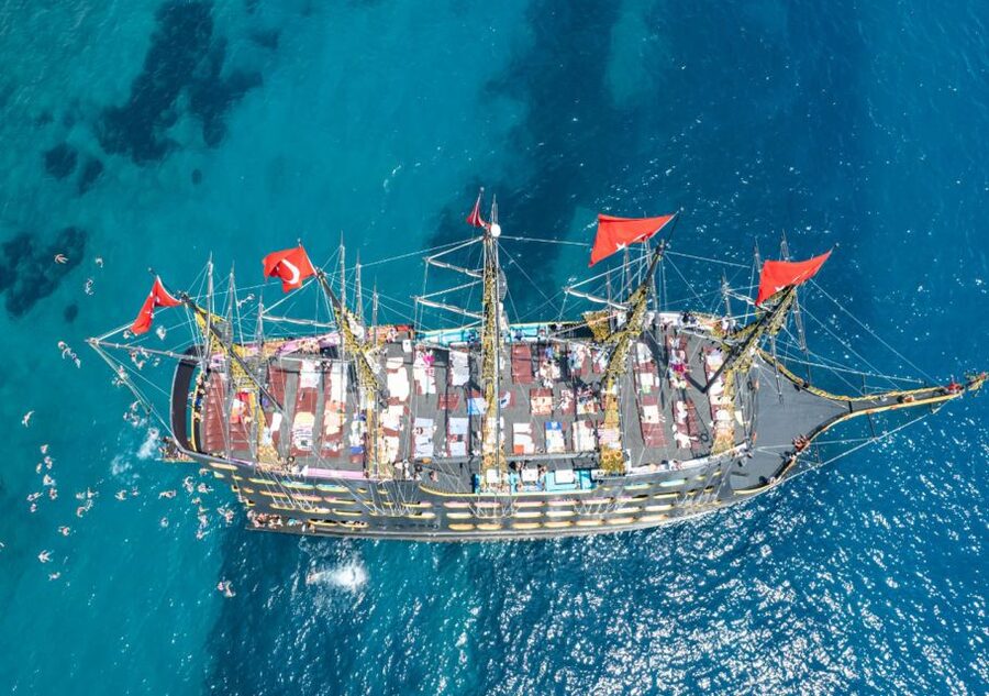From City of Side and Alanya: Legends and Pirates Yacht Tour - The Alanya Harbor Pause: Bazaar, Castle Area, and Red Tower