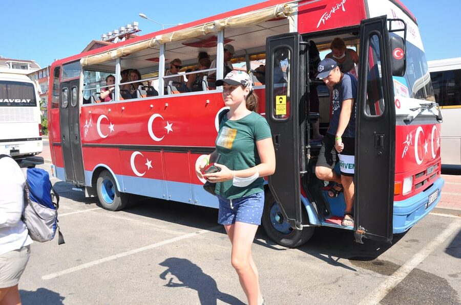From City of Side: Cabrio Bus Safari & Boat Tour with Lunch - Group logistics and open-bus expectations