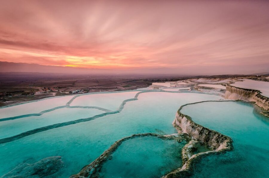 From City of Side: Pamukkale & Hierapolis Day Trip w/ Lunch - Cleopatra Antique Pools: optional swim, extra cost, and possible closures