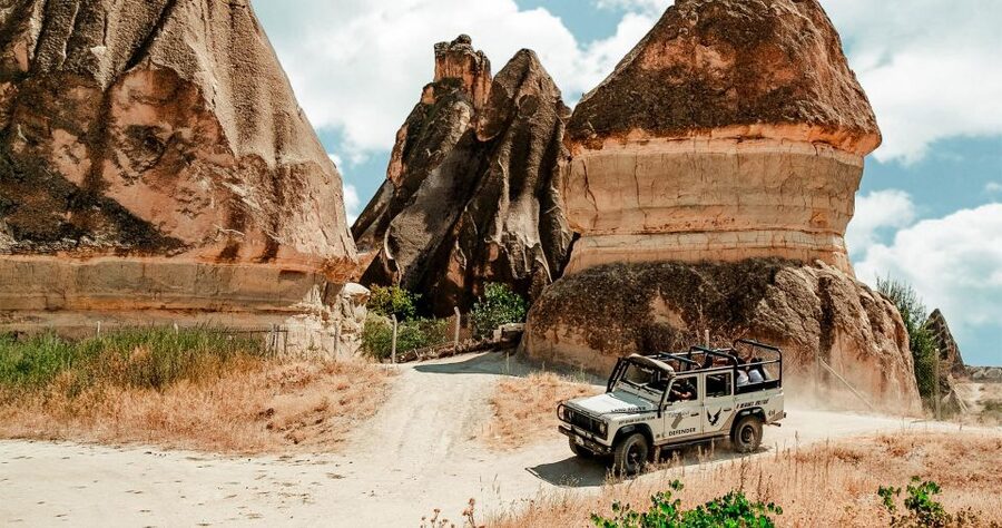 From Göreme/Ürgüp: Cappadocia Jeep Safari Sunrise or Sunset - The Route: Valleys, Fairy Chimneys, Rock Formations, and Cave Views