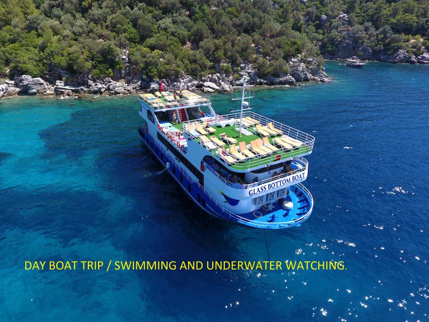 From Marmaris: Day Trip by Glass Bottom Semi Submarine - Upper deck sun time, sunbeds, and the real cost of extras