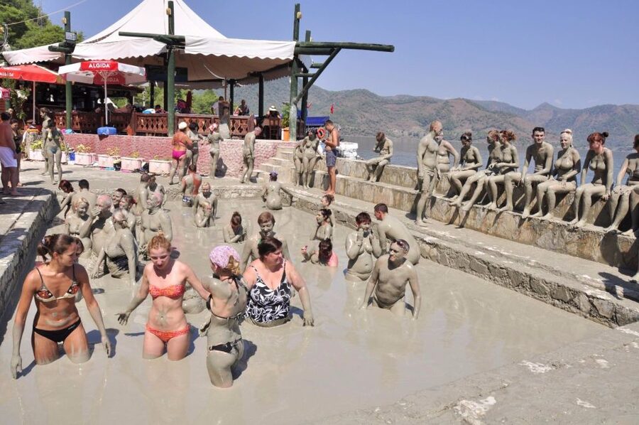 From Marmaris: Day Trip to Dalyan with Lunch - Iztuzu Turtle Beach: swimming near a protected nesting site