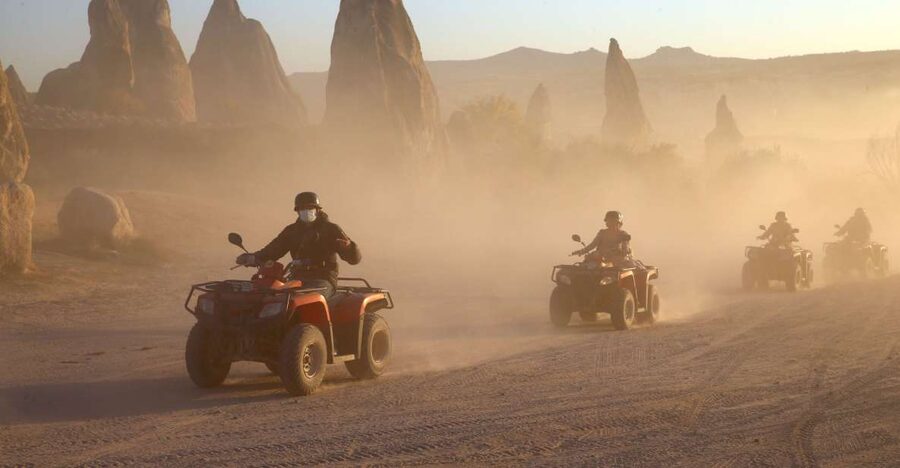 From Ürgüp/Göreme: Cappadocia Sunrise or Sunset Quad Tour - Red Valley first: the “why Cappadocia looks like this” moment