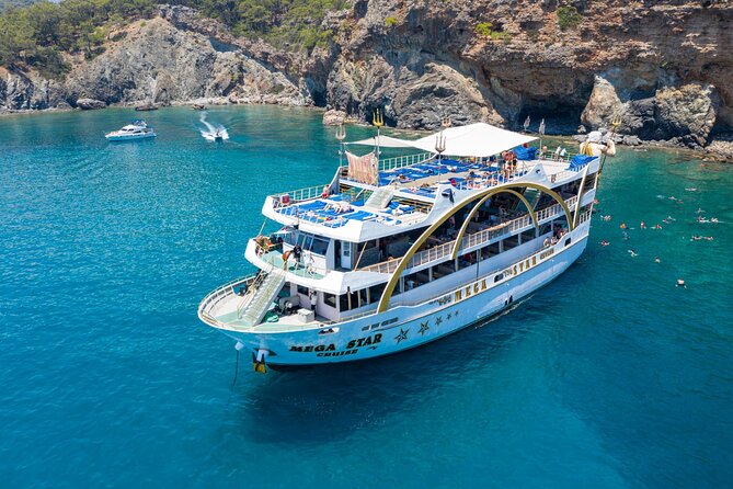 Full-day Boat Tour from Antalya with Lunch and Foam Party - Mega Star Yacht Tours and the deck setup