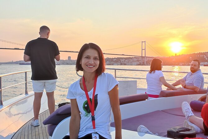 Guided Bosphorus Sunset Cruise on Luxurious Yacht - Small Group Cruise - Maiden Tower: the small silhouette with big mystique