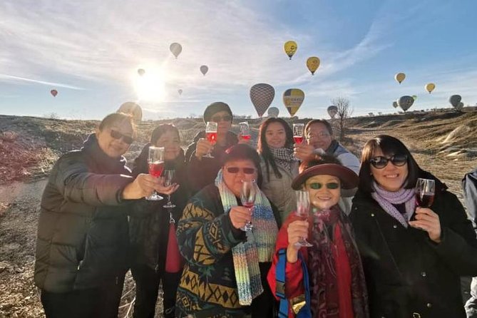 Hot Air Balloon Ride Cappadocia Goreme & Champagne party - Hotel Transfers in a Climate-Controlled Van