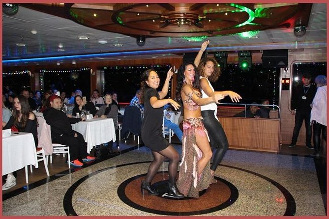 Istanbul Bosphorus Cruise with Dinner and Belly-Dancing Show - The sighting run: Blue Mosque, Kiz Kulesi, Dolmabahçe, and the bridge