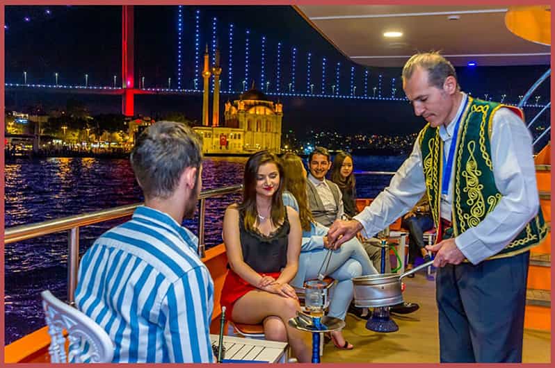 Istanbul: Bosphorus Night Dinner Cruise with Private Table - Bosphorus at night: Europe, Asia, and the bridge views