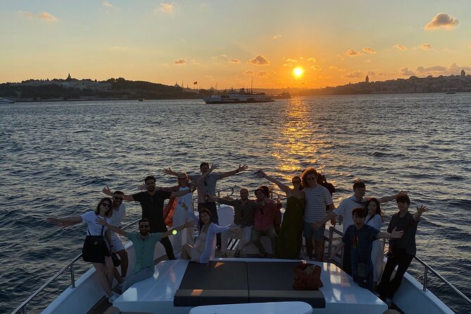 Istanbul Bosphorus Sunset Yacht Cruise - Dolmabahçe and Çırağan Views, plus Ortaköy Mosque from the Deck