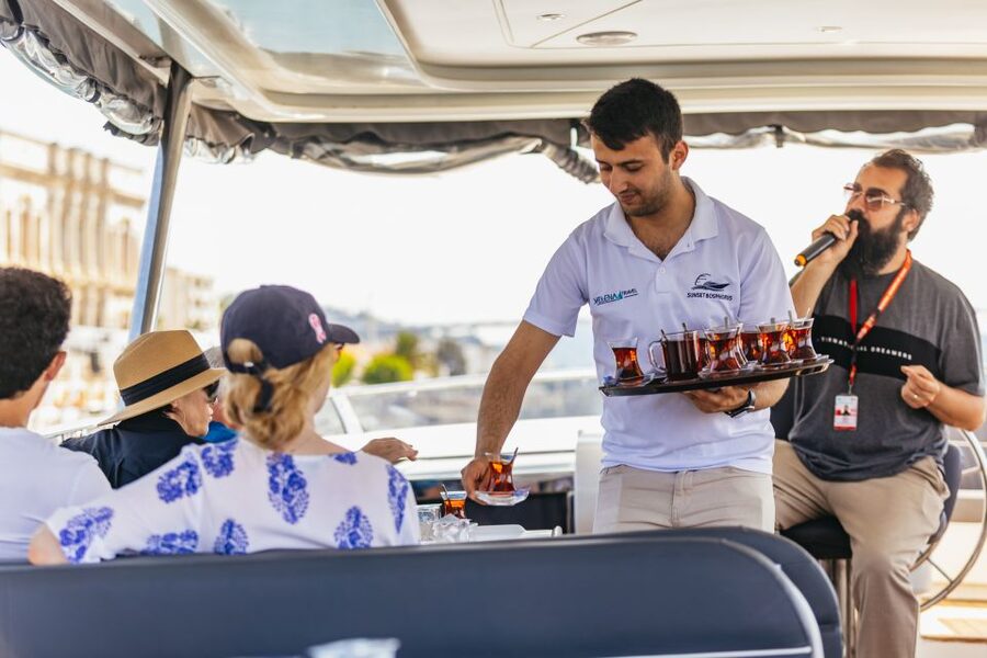 Istanbul: Bosphorus Yacht Cruise with Stopover on Asian Side - What the guide brings to the water (and what he avoids)
