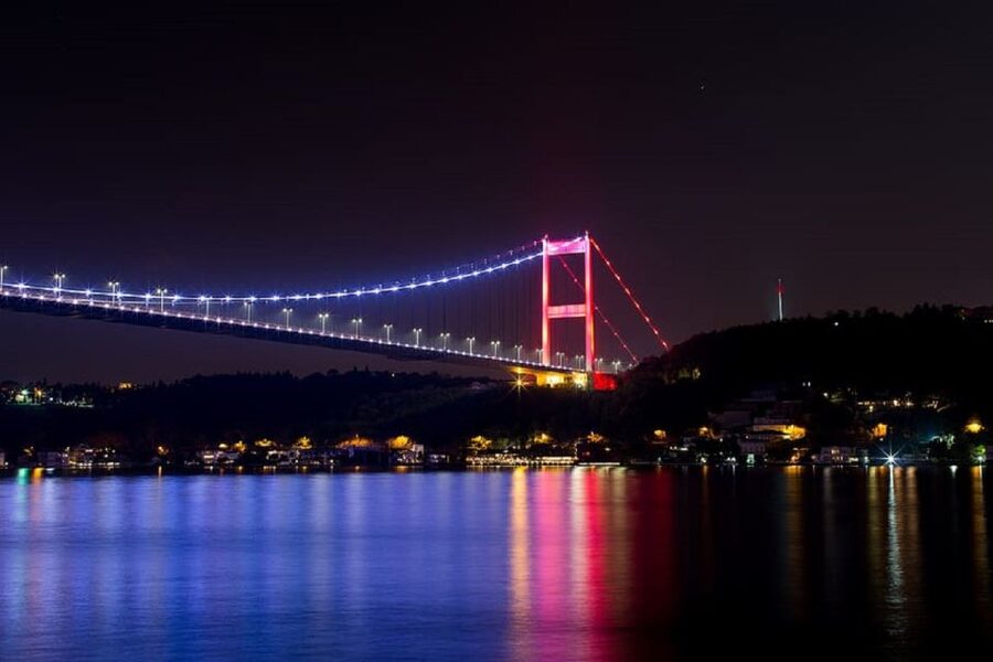 Istanbul: Dinner Cruise on the Bosphorus - The Bosphorus Passage: Palaces, Bridge Lighting, and Shoreline Contrast